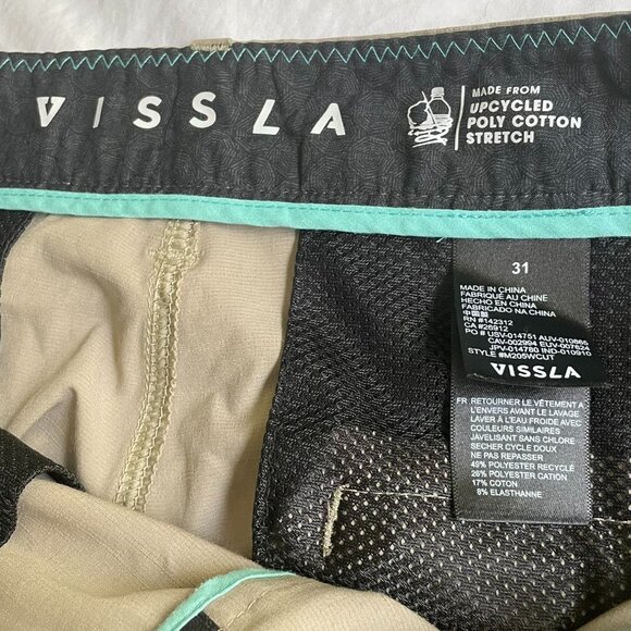 Men's Vissla Walk Shorts Tan/Khaki Size 31 - Picture 4 of 4